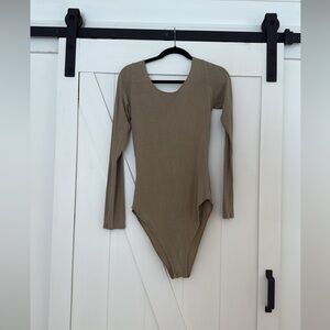 OZMA Tan Long Sleeve Bodysuit
